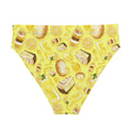 Bright and playful, the High-waisted Lemon Bikini Bottom is perfect for beach adventures and spa days.