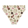 High-waisted Royal Cookie Bikini Bottom featuring a sweet print, perfect for stylish beach days and ultimate comfort.