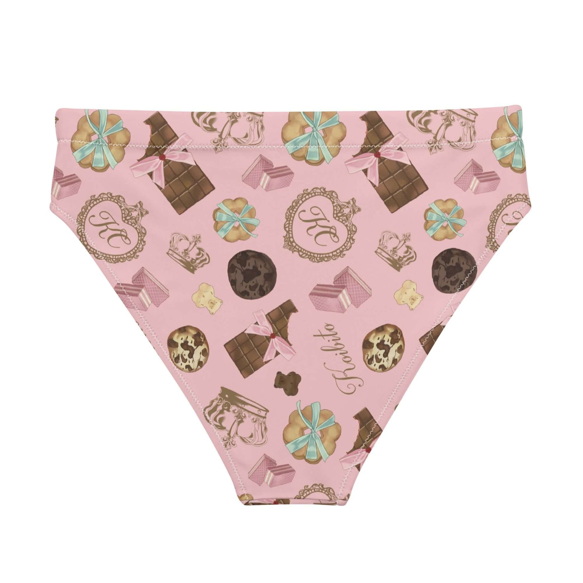 High-waisted Royal Cookie Bikini Bottom featuring a fun, delicious cookie print, perfect for beach days and comfort.