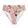 Soft and stylish, the High-waisted Royal Cookie Bikini Bottom features a fun cookie print, perfect for beach adventures.