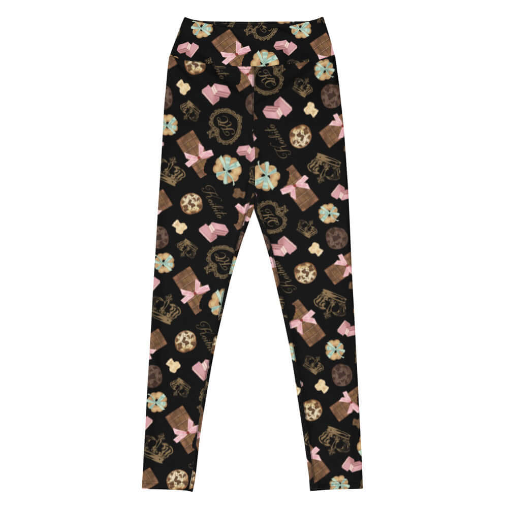 Elevate your style with High-waisted Royal Cookie Leggings, perfect for workouts or lounging in comfort.