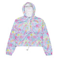Bright and playful Indica Magica cropped windbreaker, perfect for hiking adventures in style and comfort.