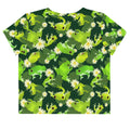 Kero-kero Crop Top features a vibrant frog design, perfect for fans who love cute and playful fashion.