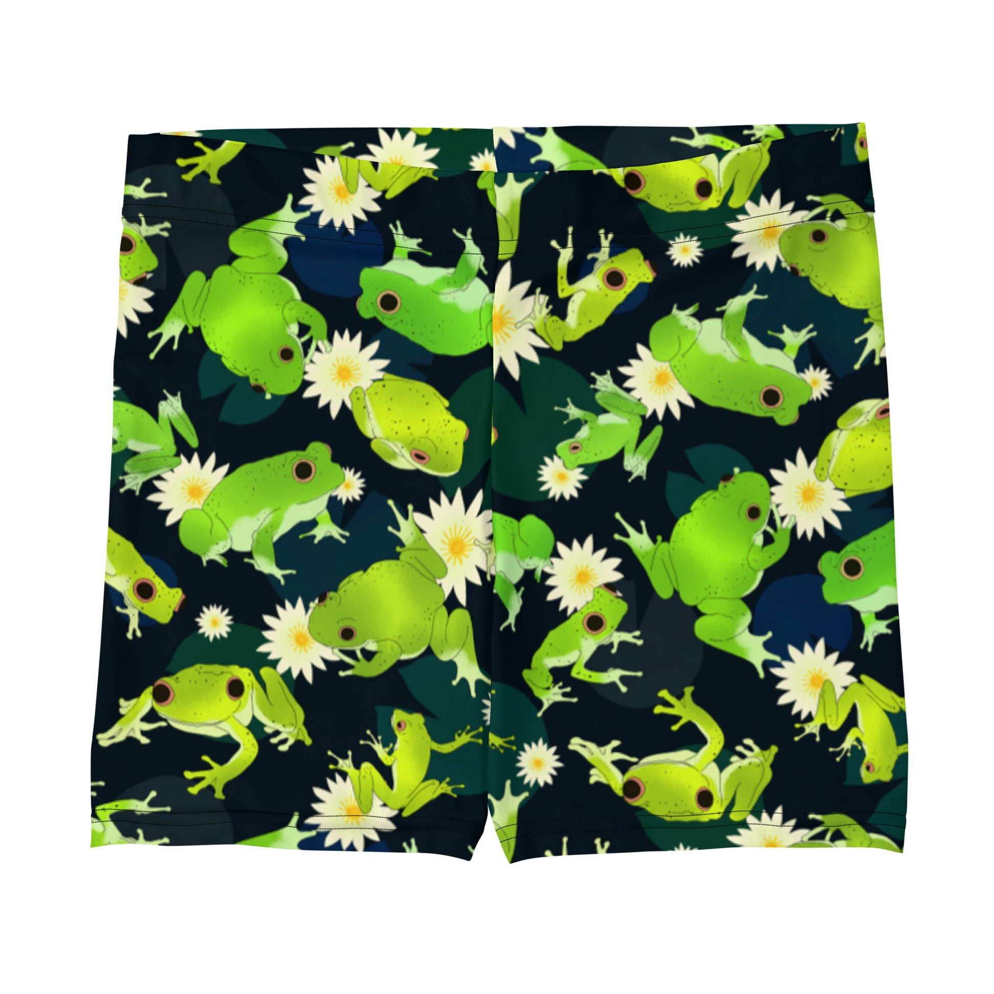 Kero-kero Shorts feature a vibrant frog design, perfect for showing off your style and comfort.