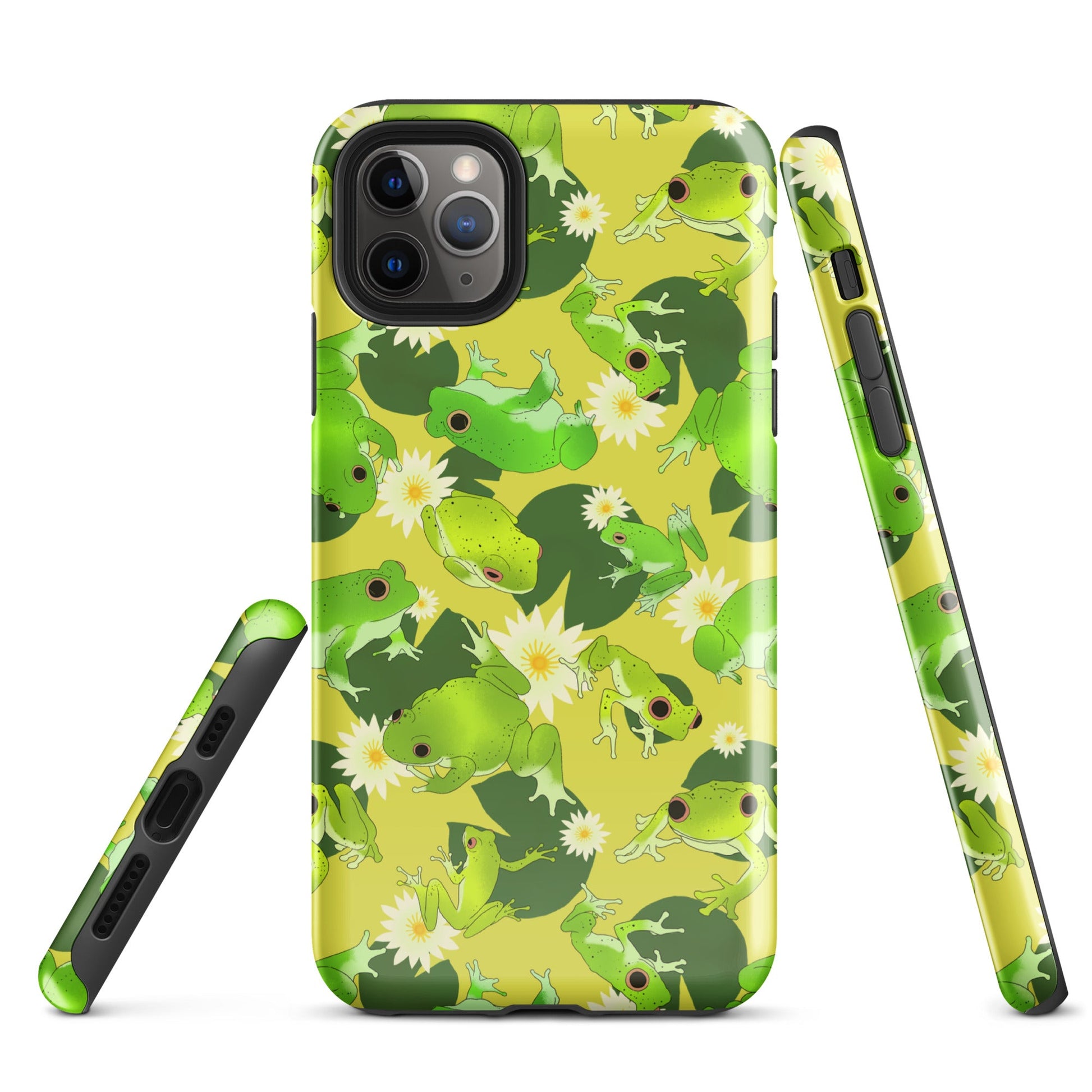 Stylish and durable Kero-kero iPhone® Tough Case features vibrant frog design for ultimate phone protection.