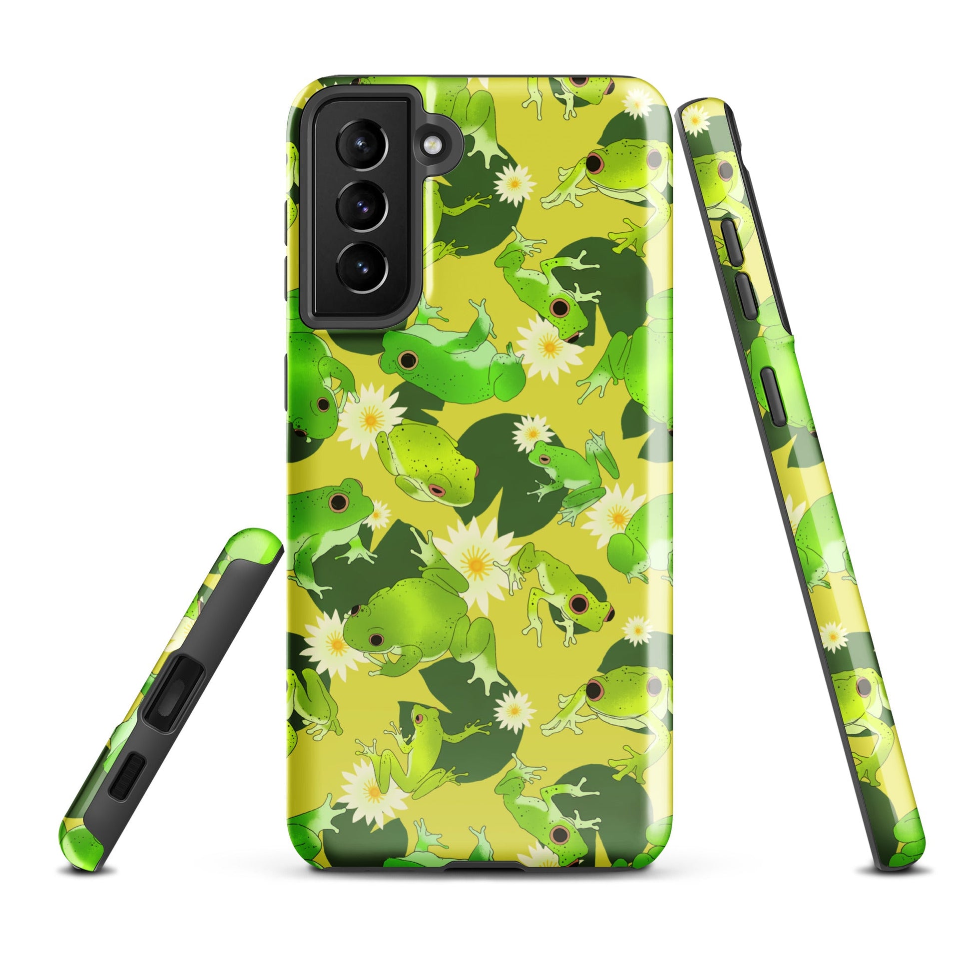 Protect your Samsung with the Kero-kero Samsung® Tough Case, featuring a vibrant frog design and dual-layer durability.