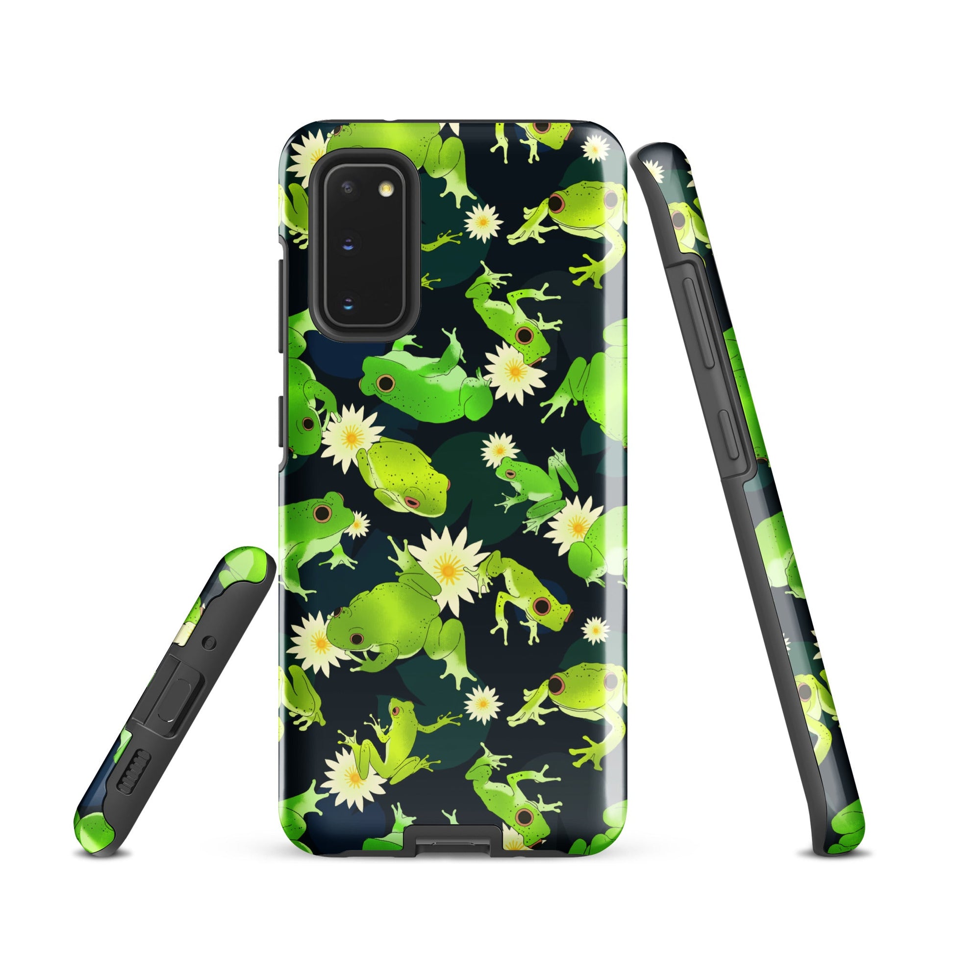 Colorful Kero-kero Samsung® Tough Case showcases vibrant frog design, offering durability and style for your phone.