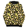 Vibrant Lemon Hoodie featuring cheerful lemon print, perfect for adding sunshine to your day. Ideal unisex comfort wear.