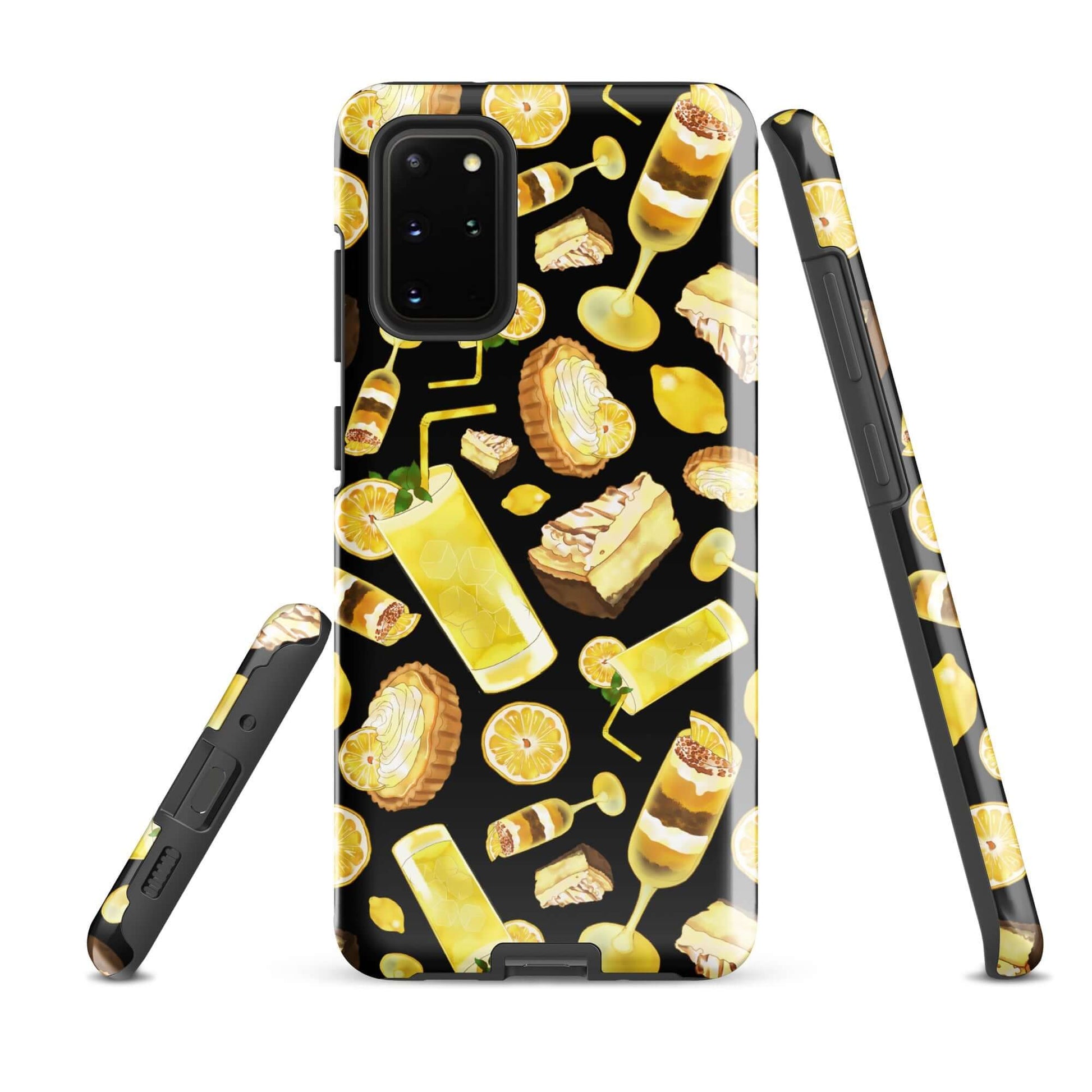 Stylish Lemon Samsung® Tough Case featuring vibrant lemon designs, perfect for protection and flair for your phone.