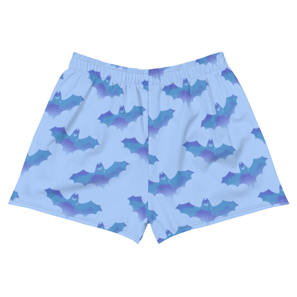 Lilith Athletic Short Shorts feature a stylish bat print, perfect for showcasing your dark side at the gym.