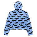Stylish Lilith cropped windbreaker with bat print, perfect for adventures—lightweight and waterproof for any weather.