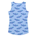 Adorable Lilith Tank Top featuring a bat pattern, perfect for sunny days and a flattering fit. Ideal for bat lovers!