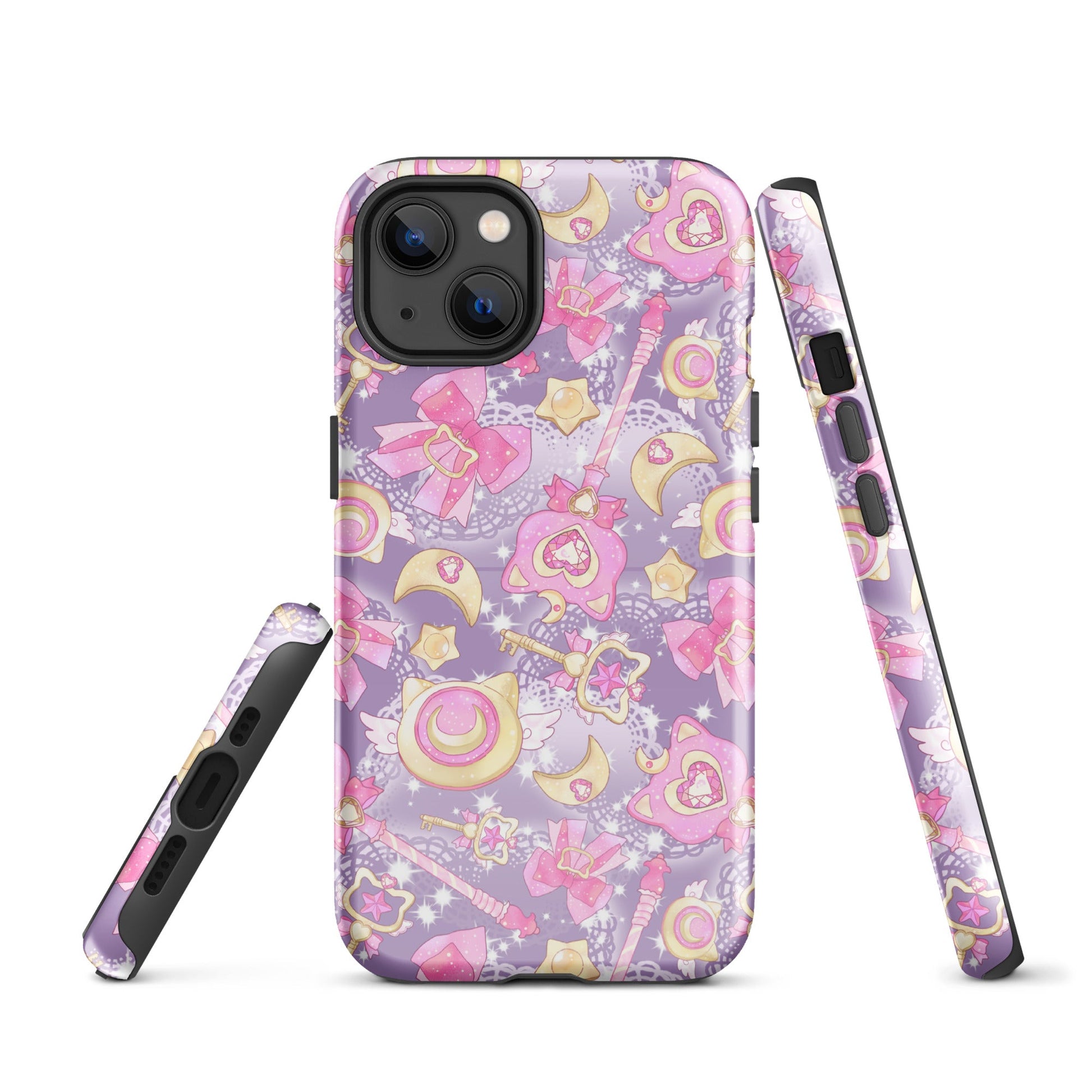 Colorful Magical Girl iPhone® Tough Case showcasing whimsical designs, perfect for protecting your phone in style.