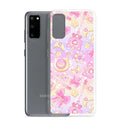 Sleek Magical Girl Samsung® Clear Case featuring vibrant magical icons, perfect for protecting your phone stylishly.
