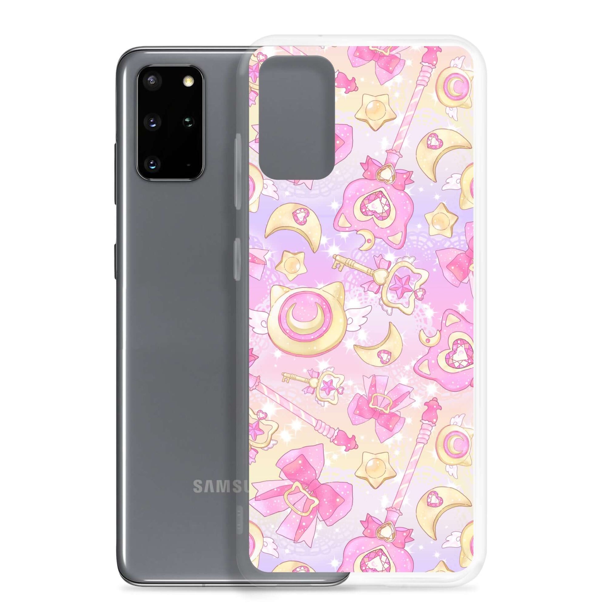 Protect your phone in style with the Magical Girl Samsung® Clear Case featuring cute magical designs.