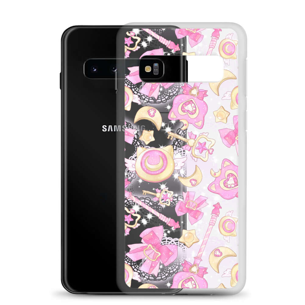 Sleek Magical Girl Samsung® Clear Case featuring vibrant designs, perfect for showcasing your inner magical girl.
