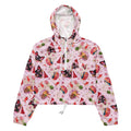Stylish Matsuri cropped windbreaker featuring vibrant prints, perfect for hiking and staying dry on adventures.
