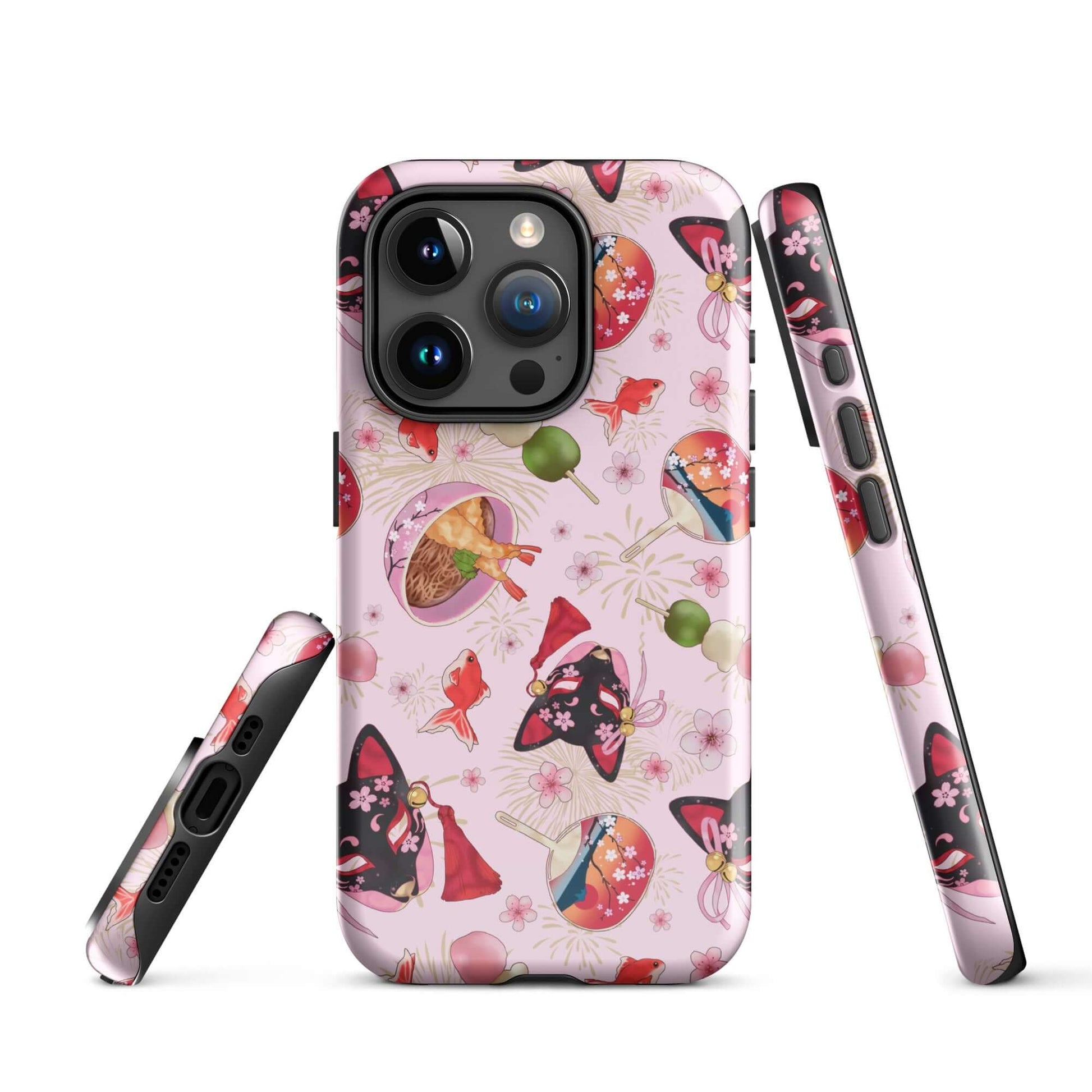 Matsuri iPhone® Tough Case features a vibrant design, offering stylish protection with dual-layer durability.