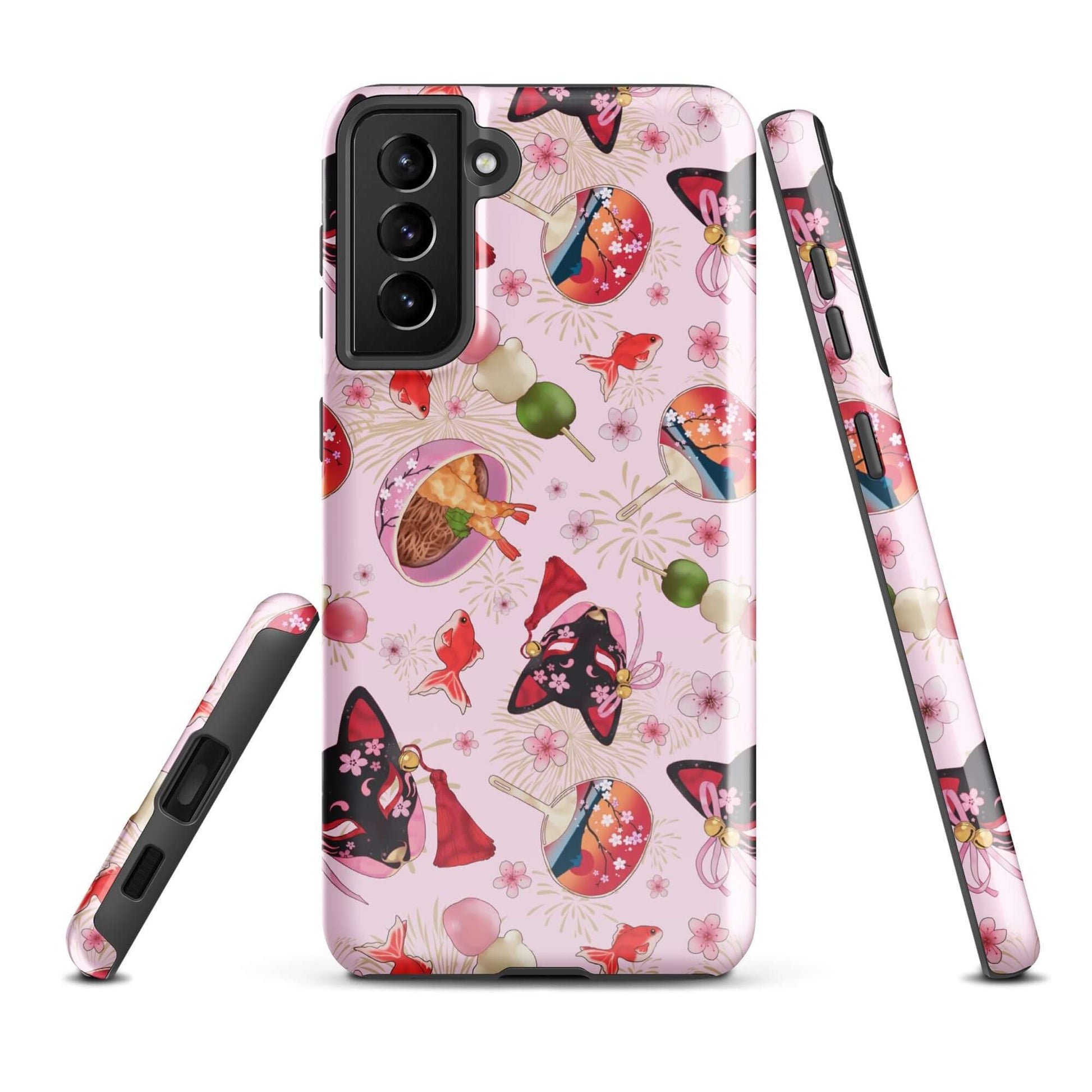 Matsuri Samsung® Tough Case features a vibrant, artistic design, offering style and protection for your phone.