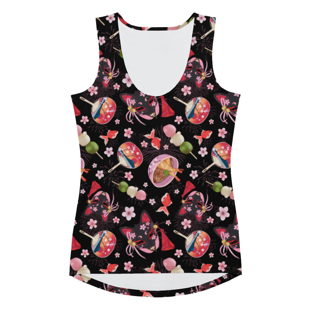 Get ready for summer festivals in the stylish Matsuri Tank Top featuring colorful, vibrant patterns.