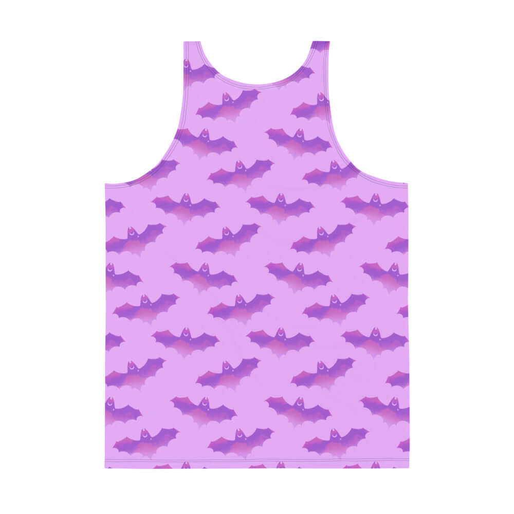 Vibrant Men's Aensland Tank Top featuring a fun bat pattern, perfect for a relaxed and stylish look.