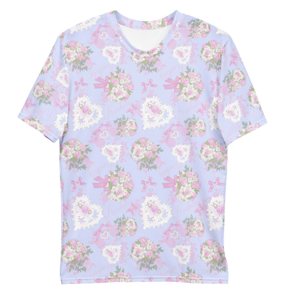 Men's Anniversary T-shirt featuring a floral design, made from soft, durable fabric for ultimate comfort.