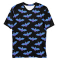 Men's Lilith T-shirt featuring a vibrant bat and cloud design, made from soft, durable polyester for ultimate comfort.