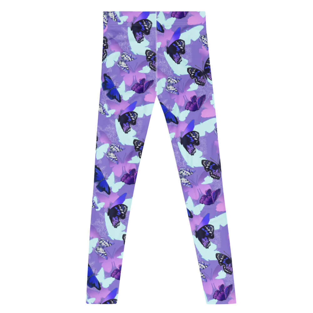 Stylish Men's Butterfly Leggings featuring a vibrant butterfly pattern, perfect for any active lifestyle.