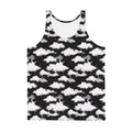 Men's Cloudy Sky Tank Top featuring a vibrant cloud design, perfect for a relaxed and stylish look.