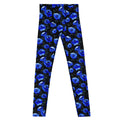Stylish Men's Enchanted Rose Leggings featuring elegant blue rose patterns, perfect for any activity.