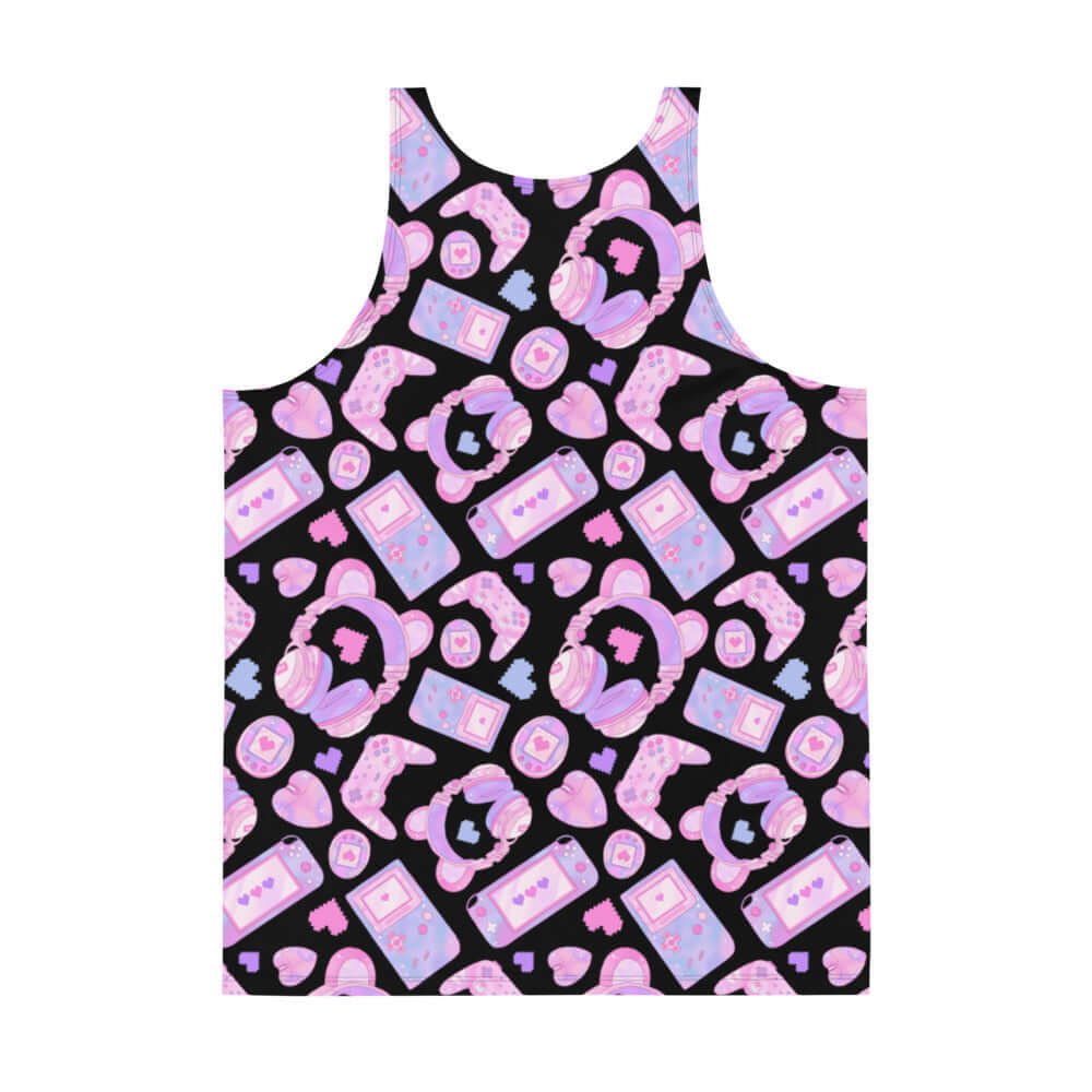 Stylish Men's Gamer Girl Tank Top featuring vibrant colors and a comfortable fit, perfect for gamers and casual wear.