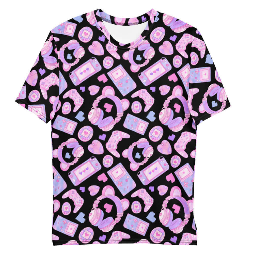 Stylish Men's Gamer Girl T-shirt featuring vibrant gaming graphics, perfect for comfort and casual wear.