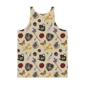 Vibrant Men's Gothic Tea Time Tank Top with playful designs, perfect for a stylish and relaxed look.