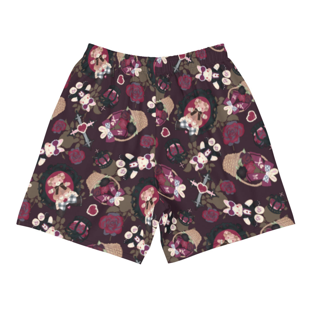 Men's Gothic Teddy Athletic Shorts feature a playful design, perfect for workouts or casual outings with ease.