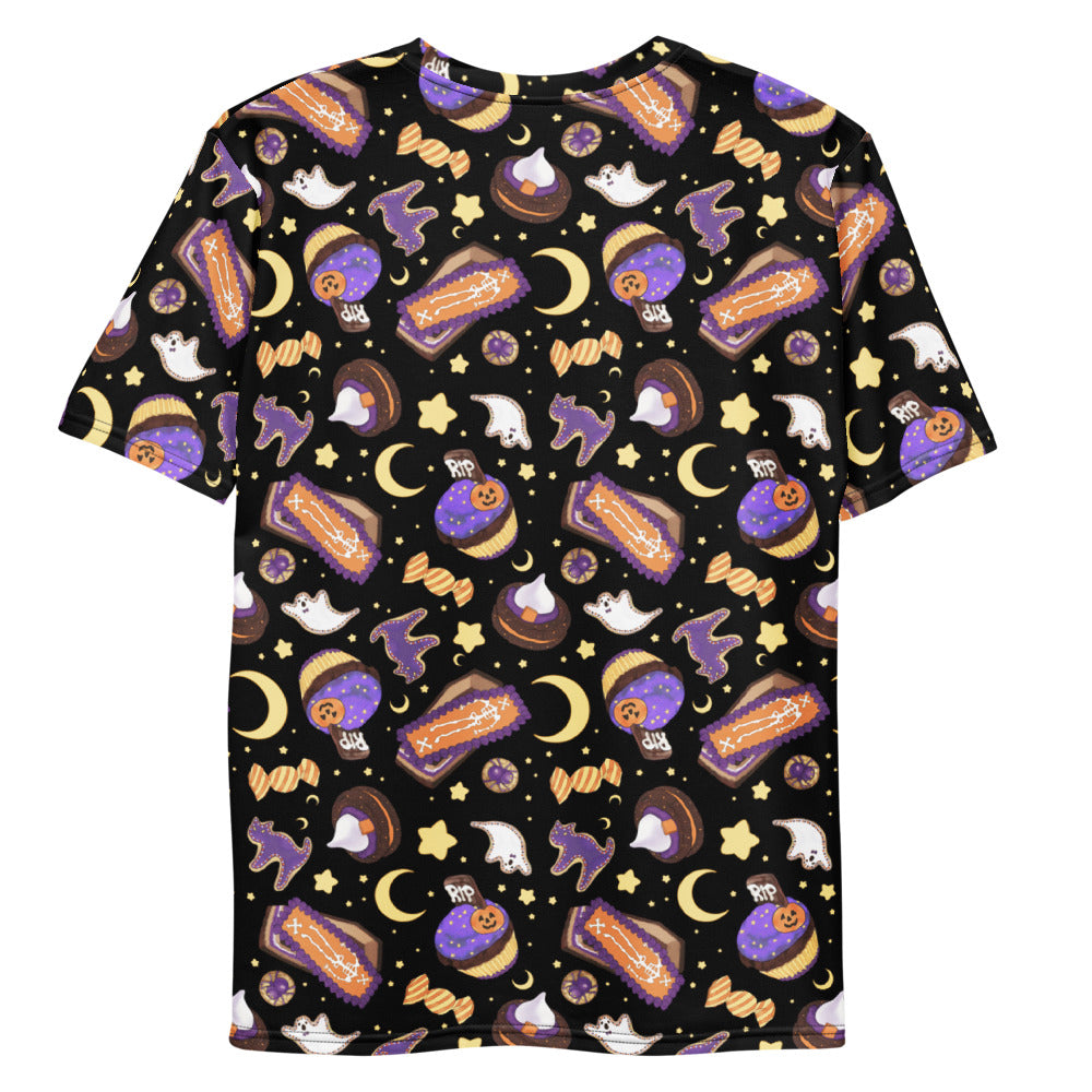 Discover the Men's Halloween Treat T-shirt with fun designs, perfect for spooky season comfort and style.