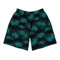 Men's Higanbana Athletic Shorts feature a vibrant floral design, perfect for running or any active lifestyle.