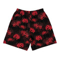 Men's Higanbana Athletic Shorts feature a vibrant floral design, perfect for running, swimming, and gym workouts.