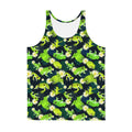 Vibrant Men's Kero-kero Tank Top featuring a playful frog design, perfect for a relaxed and stylish look.