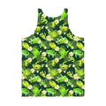 Stylish Men's Kero-kero Tank Top featuring vibrant frog prints, soft material, and a relaxed fit for comfort.