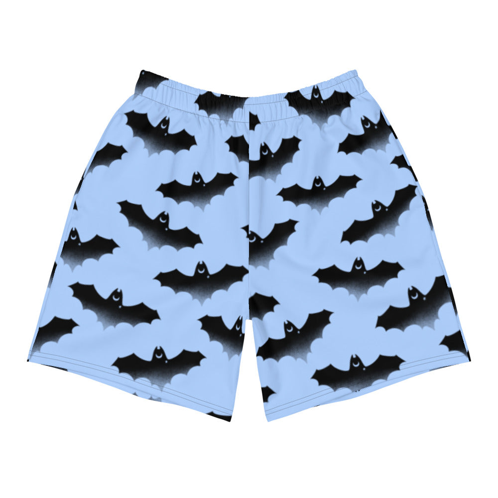 Men's Lilith Athletic Shorts feature a fun bat pattern, perfect for any active lifestyle or casual wear.