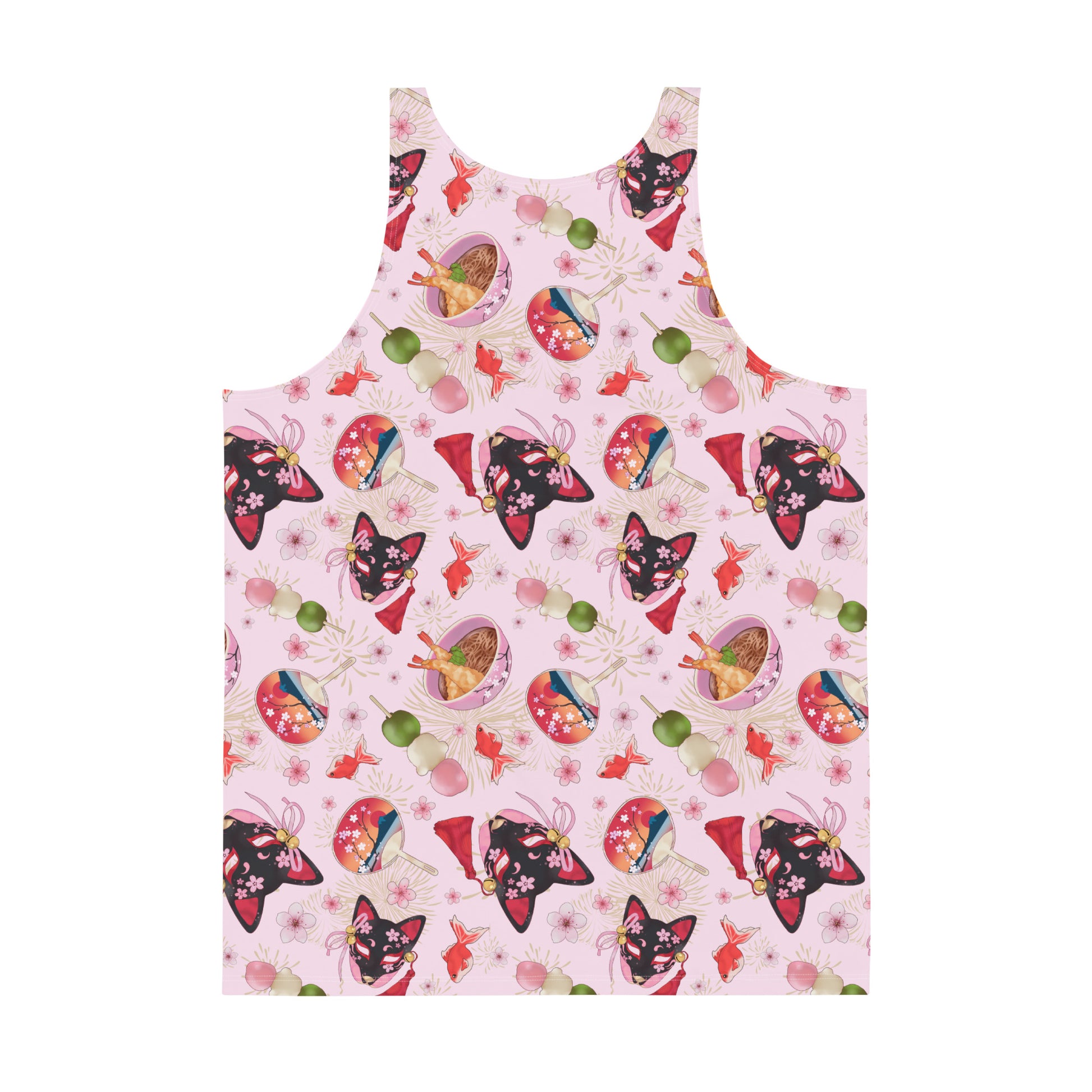 Vibrant Men's Matsuri Tank Top featuring soft, stretchy fabric and an eye-catching pattern perfect for summer style.