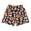 Brightly patterned Men's Pan Dulce Athletic Shorts, perfect for running, swimming, or weight-lifting activities.
