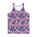Vibrant Men's Berry Tank Top featuring a fun food print, made from soft, stretchy material for ultimate comfort.