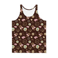 Vibrant Men's Royal Cookie Tank Top featuring a fun print, made from soft, stretchy material for ultimate comfort.