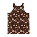 Stylish Men's Royal Cookie Tank Top featuring a fun dessert pattern, perfect for a relaxed, vibrant look.