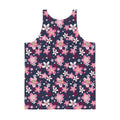 Bright floral design on the Men's Sakura Tank Top, crafted from soft, stretchy material for ultimate comfort.