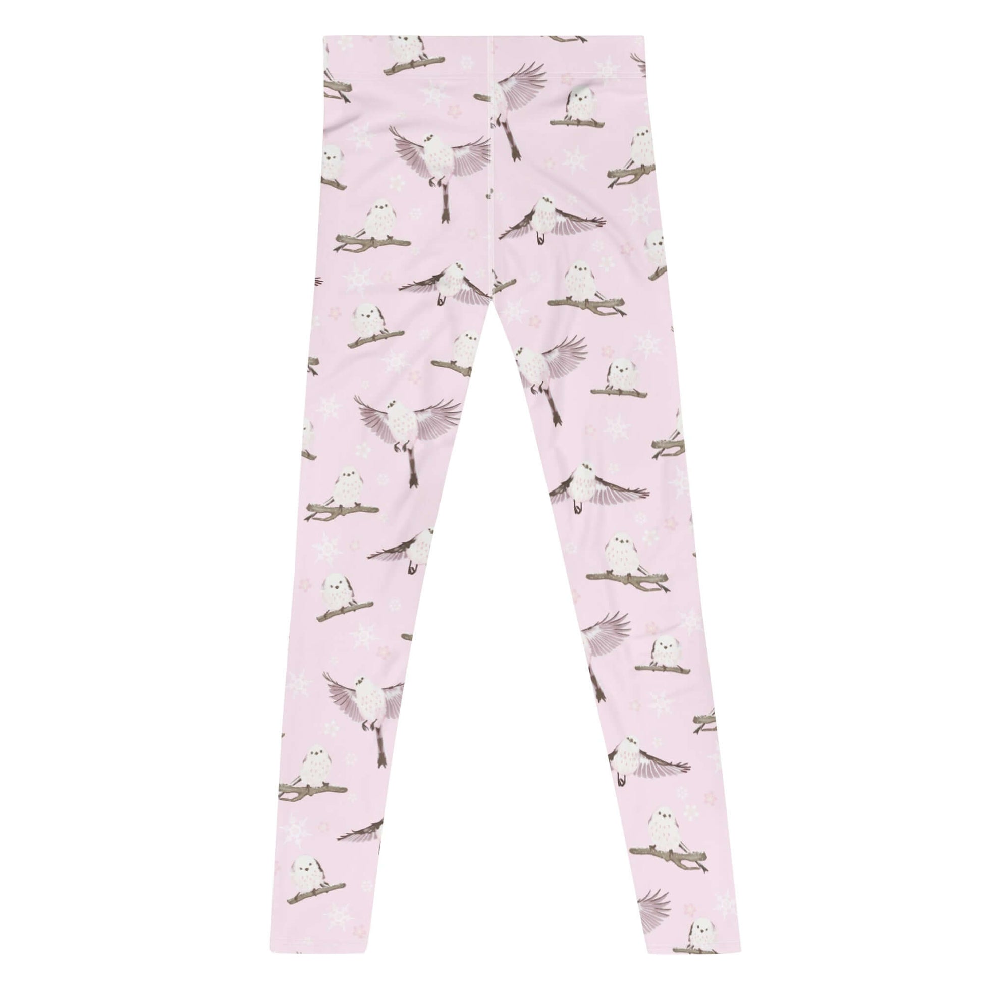 Stylish Men's Snow Bird Leggings featuring a playful bird design, perfect for workouts or casual wear.