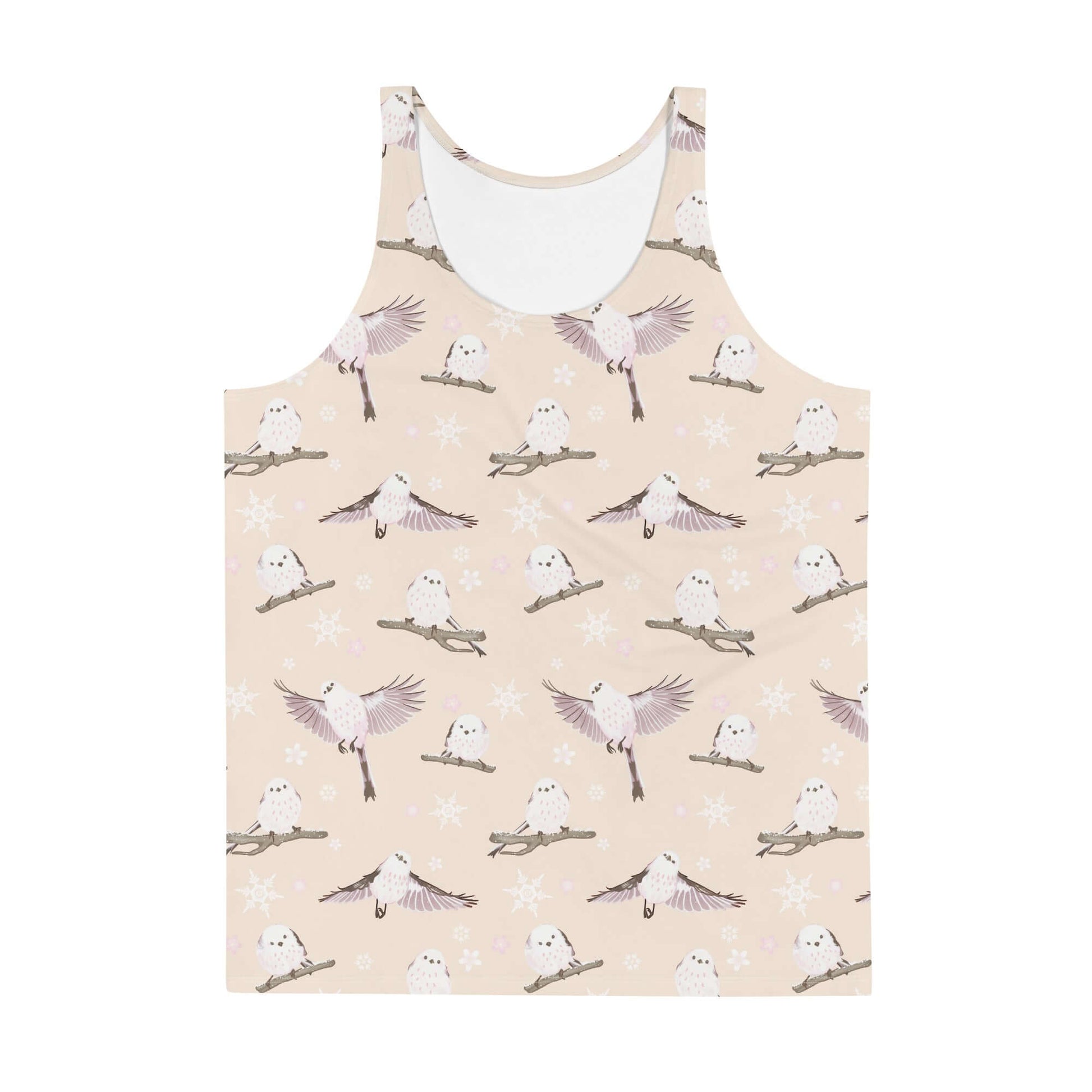 Men's Snow Bird Tank Top featuring vibrant colors and a relaxed fit, perfect for stylish comfort.