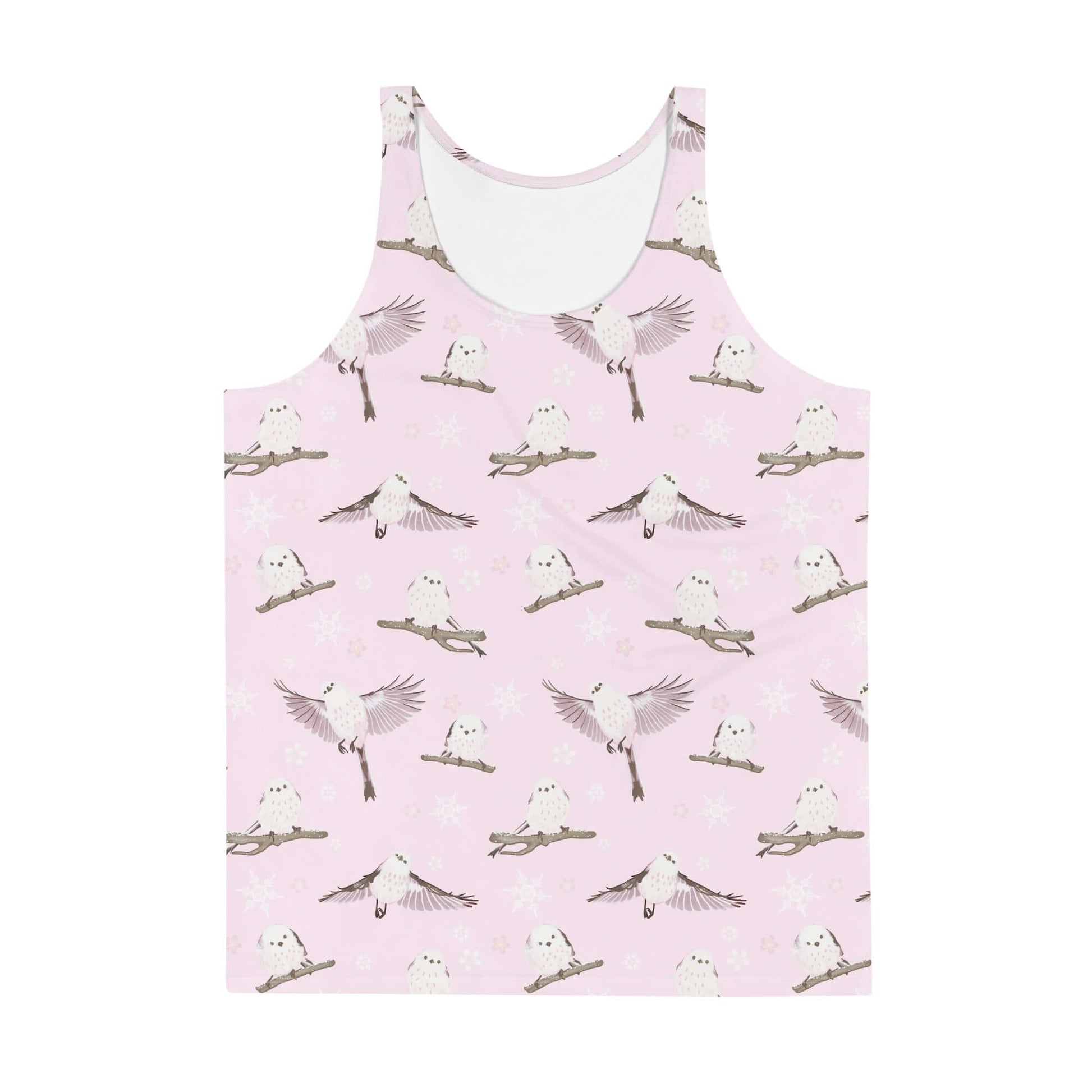 Stylish Men's Snow Bird Tank Top featuring vibrant colors and a relaxed fit, perfect for any casual occasion.