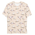 Men's Snow Bird T-shirt features a soft, stretchy fabric with a unique bird design, perfect for comfort and style.
